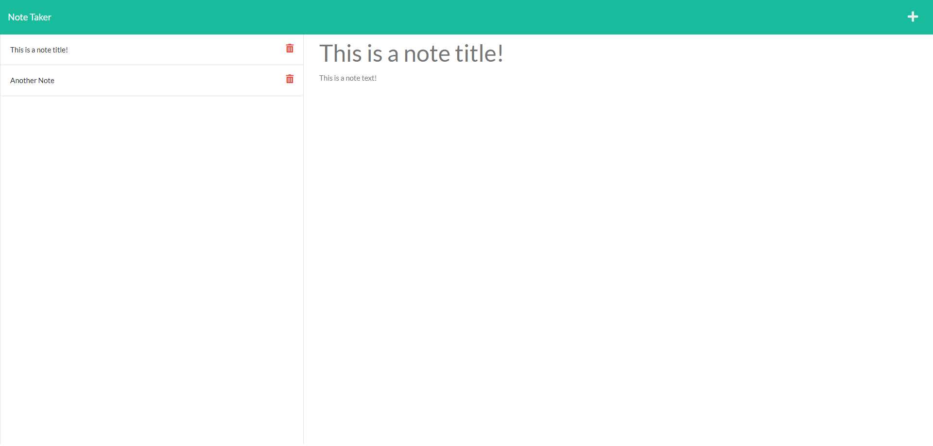 Note Taker Screenshot